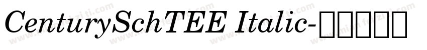 CenturySchTEE Italic字体转换